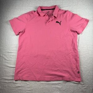 Puma Men's Size Large Pink Polo Tee, Preppy,‎ business casual